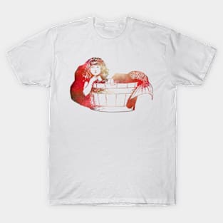 Mermaid In Tub in Fire T-Shirt